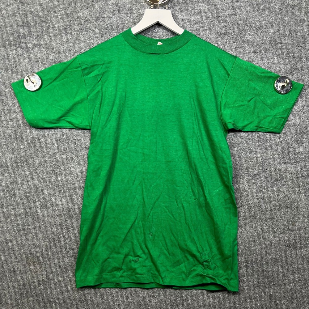Collegiate Pacific T-Shirt Mens Medium Green Good Single Stitch Hollywood USA